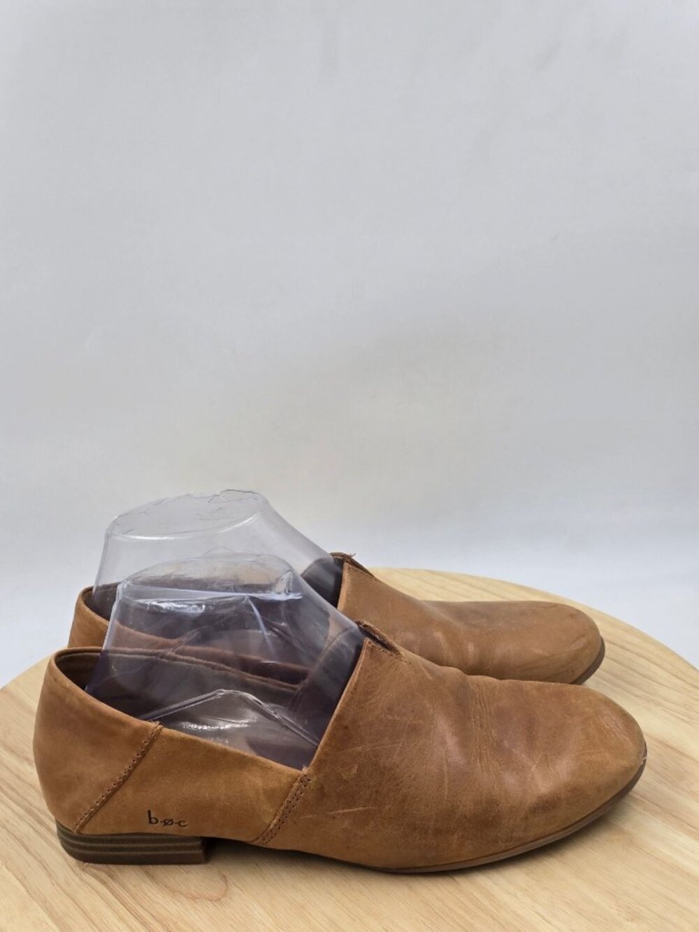 BOC Born Womens 7.5 M Suree Slip On Shoes Brown Leather Casual Comfort Low Top